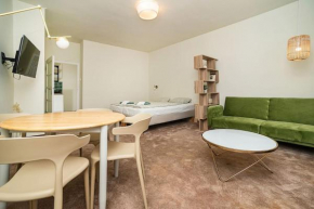 Modern studio with balcony, TV
